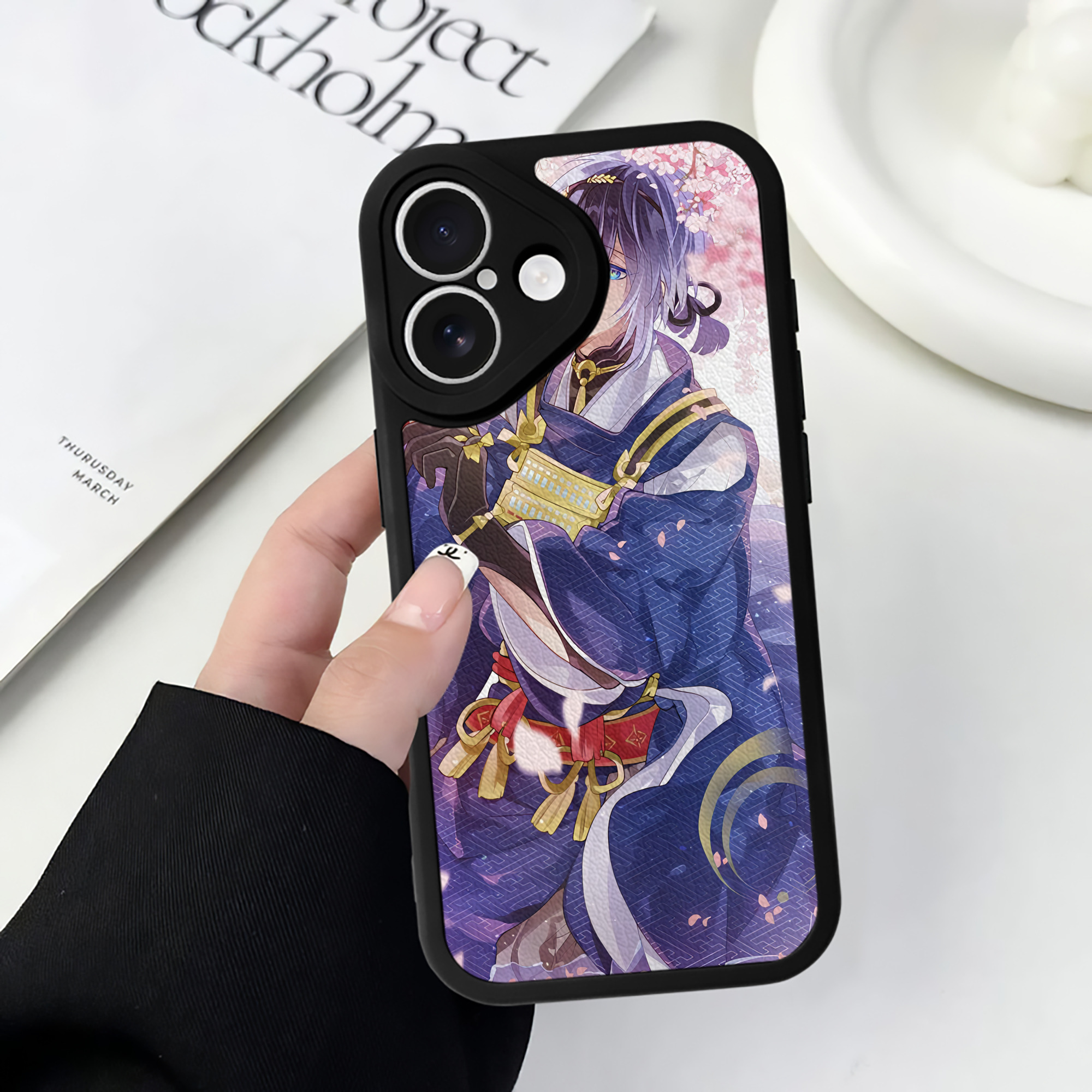 （画像用） 刀剣乱舞 Touken Ranbu 【iPhone 16シリーズ対応】シリコンスマホケース（レザー調） 材質：シリコン